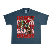 Midnight Navy howdy santa cowboy christmas Urban Heavy Tee - MaliasSmallBusiness