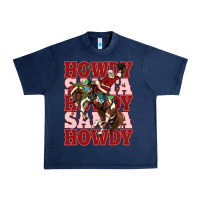 Navy howdy santa cowboy christmas Urban Heavy Tee - MaliasSmallBusiness