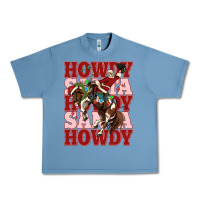 Pebble Blue howdy santa cowboy christmas Urban Heavy Tee - MaliasSmallBusiness