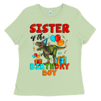 Matcha sister of the birthday boy t rex Ladies Tee - Artiststas