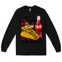 Black tu eres la coquita pa mis taquitos Long Sleeve Tee - LillyAllenDesigns
