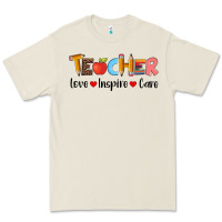 Teacher Love Inspıre Care Wıth  And Pen Premium Tee | Teevron