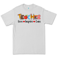 Dove Grey teacher love inspıre care wıth  and pen Premium Tee - Artiststas