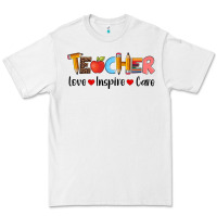 White teacher love inspıre care wıth  and pen Premium Tee - Artiststas