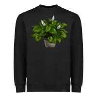 Black Peace Lily Heavyweight Sweatshirt - LillyAllenDesigns