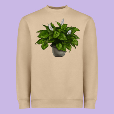 Peace Lily Heavyweight Sweatshirt Designed By Lillyallendesigns