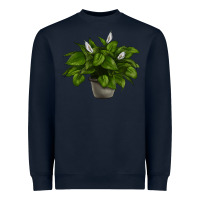 Navy Peace Lily Heavyweight Sweatshirt - LillyAllenDesigns