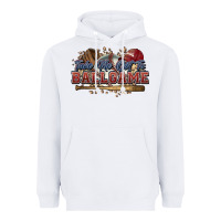 White Take me out to ball game baseball Heavyweight Hoodie - HowdyJamesFarm