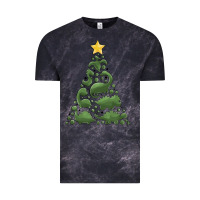 Cloud Black dinosaur christmas tree Vintage Tee - MaliasSmallBusiness
