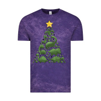 Cloud Purple dinosaur christmas tree Vintage Tee - MaliasSmallBusiness