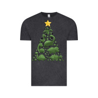 Vintage Black dinosaur christmas tree Vintage Tee - MaliasSmallBusiness