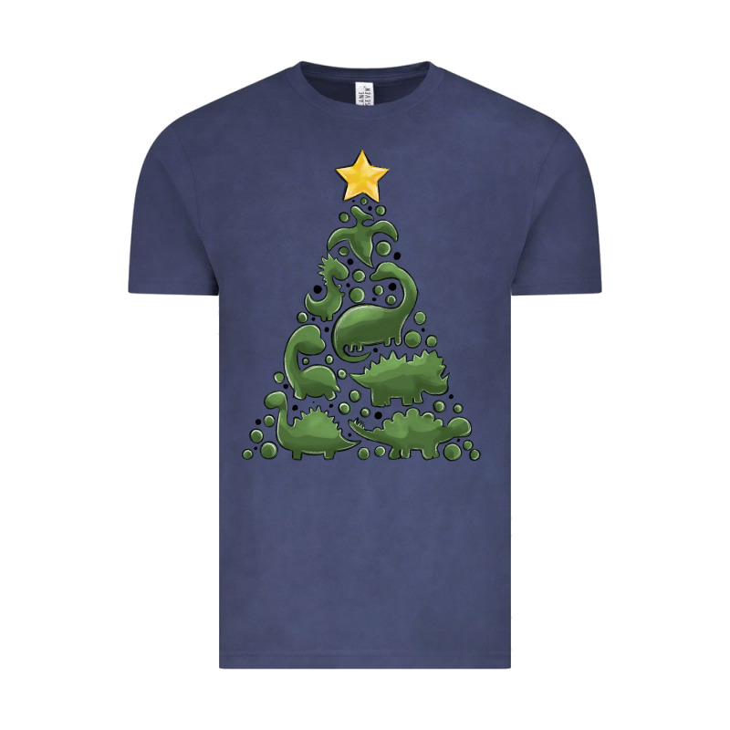 Dinosaur Christmas Tree Vintage Tee by MaliasSmallBusiness | Teevron