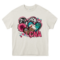 Cream certified nursing assistant cna hearts Heavy Core Tee - Jasminsmagicworld