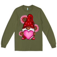 Army Green Valentine's Day afro gnome Long Sleeve Tee - RanaPortraitStore