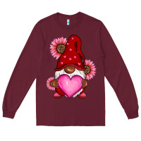 Burgundy Valentine's Day afro gnome Long Sleeve Tee - RanaPortraitStore