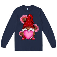 Navy Valentine's Day afro gnome Long Sleeve Tee - RanaPortraitStore