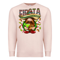 Pale Pink Fiesta gnome with tacos Mexico Premium Sweatshirt - HowdyJamesFarm