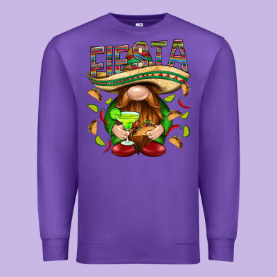 Fiesta Gnome With Tacos Mexico Premium Sweatshirt Designed By Howdyjamesfarm