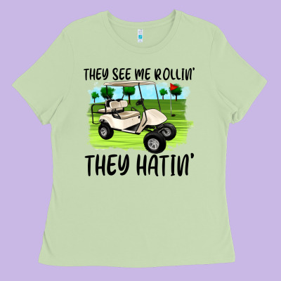 They See Me Rollin' They Hattin' Ladies Tee Designed By Artiststas