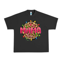 Pigment Black mama christmas lights Urban Heavy Tee - MaliasSmallBusiness