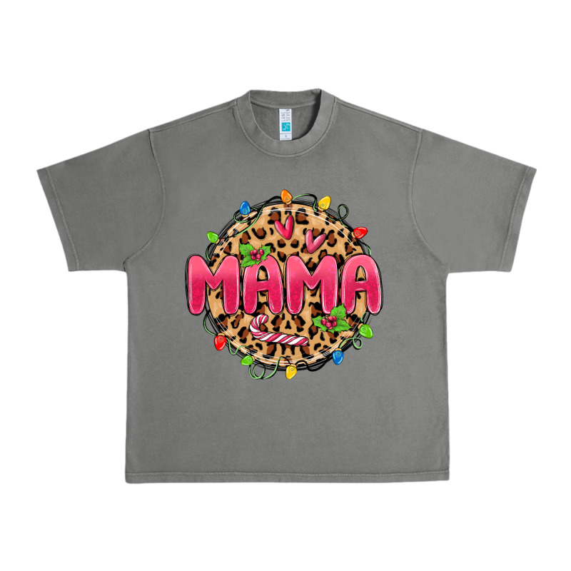 Mama Christmas Lights Urban Heavy Tee by MaliasSmallBusiness | Teevron
