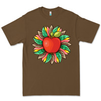 Cacao teacher apple and sunflower with leopard and tooled leather Premium Tee - Artiststas