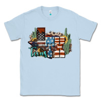 Dusty Blue tx texas Classic Tee - NancyCooperArtShop