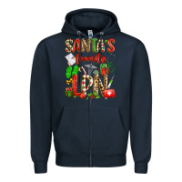 Navy santa's favorite lpn Zipper Hoodie - texasbilliewilder