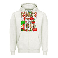 Oatmeal Heather santa's favorite lpn Zipper Hoodie - texasbilliewilder
