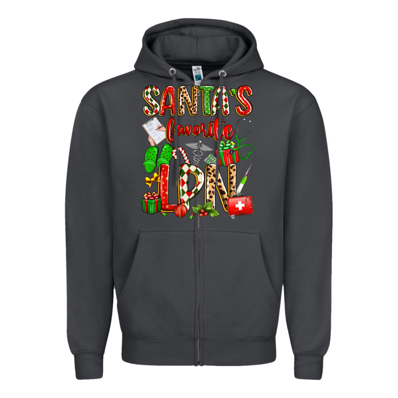 Santa's Favorite Lpn Zipper Hoodie by texasbilliewilder | Teevron
