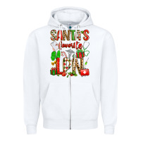 White santa's favorite lpn Zipper Hoodie - texasbilliewilder