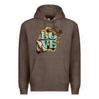 Coffee Love boots hat western Cowboy Premium Hoodie - HowdyJamesFarm