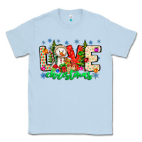 Dusty Blue love Christmas Classic Tee - CowhideDigitalArt