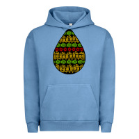 Pigment Pebble Blue african masks teardrop Urban Hoodie - BundleAndBundleShop