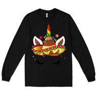 Black unicorn and sombrero Long Sleeve Tee - LillyAllenDesigns