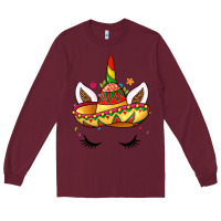 Burgundy unicorn and sombrero Long Sleeve Tee - LillyAllenDesigns