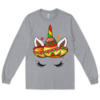 Heather Grey unicorn and sombrero Long Sleeve Tee - LillyAllenDesigns