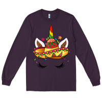 Plum unicorn and sombrero Long Sleeve Tee - LillyAllenDesigns
