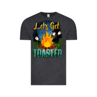 Vintage Black lets get toasted Vintage Tee - NancyCooperArtShop