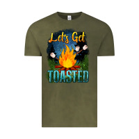 Vintage Olive lets get toasted Vintage Tee - NancyCooperArtShop
