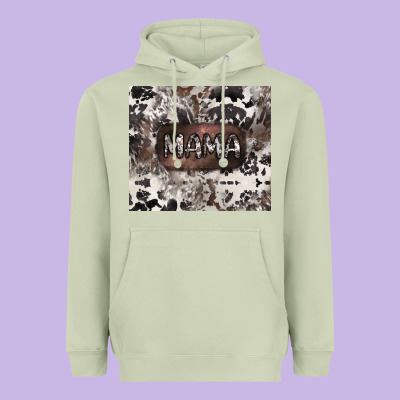 Mama Cowhide Cowgirl Heavyweight Hoodie Designed By Cowgirlartshop