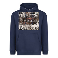 Navy mama cowhide cowgirl Heavyweight Hoodie - CowGirlArtShop