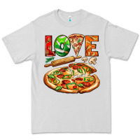 Dove Grey love pizza Premium Tee - AdoDesignShop