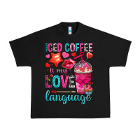 Black iced coffee is my love language Urban Heavy Tee - NancyCooperArtShop