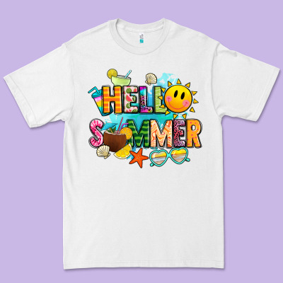 Hello Summer Premium Tee Designed By Jahusdesignshop