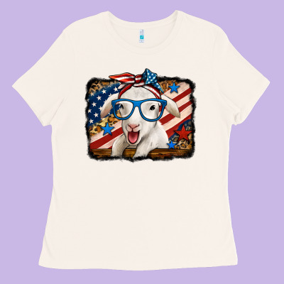 4th Of July Baby Sheep Ladies Tee Designed By Jasminsmagicworld
