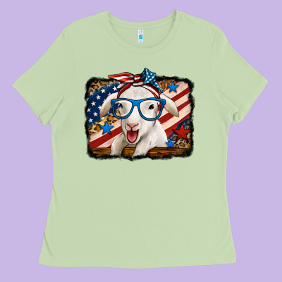 4th Of July Baby Sheep Ladies Tee Designed By Jasminsmagicworld