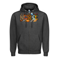 Charcoal Heather Fall Nurse Zipper Hoodie - NancyCooperArtShop