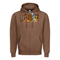 Chestnut Fall Nurse Zipper Hoodie - NancyCooperArtShop