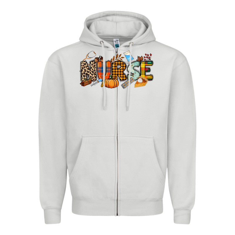 Fall Nurse Zipper Hoodie by NancyCooperArtShop | Teevron